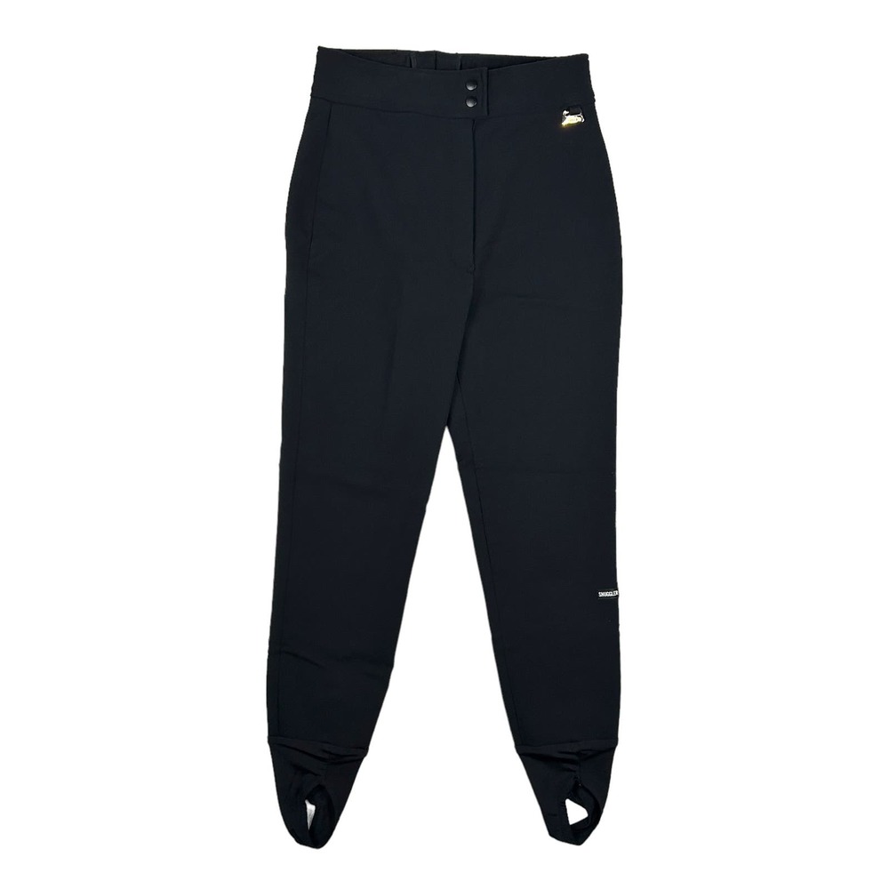 Schoeller Snuggler Pants Womens 10L Black Wool Blend Stirrup Leg Ski Snow VTG